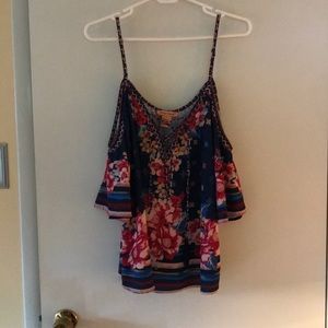 Flying tomato off the shoulder blouse